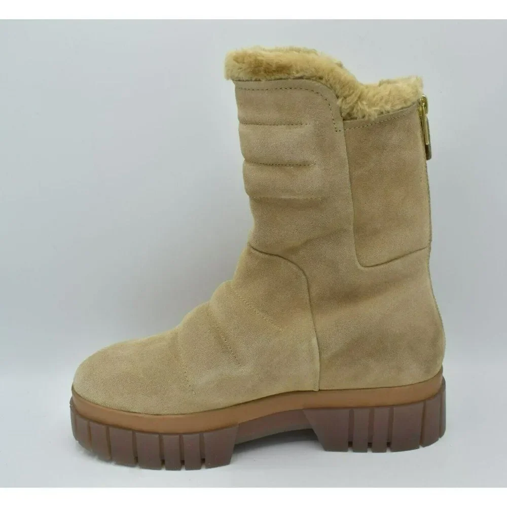 Free People Womens EUR 40 US 10 Fable Faux Fur Sand Suede Platform Winter Boots‎